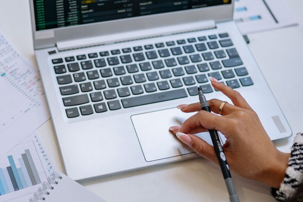 La tastiera del computer portatile